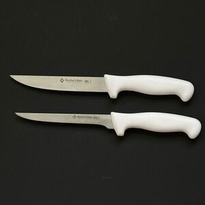 Members Mark Food Service Knife Set 2pc NSF White Handle K1900/004 K1900/006 6in